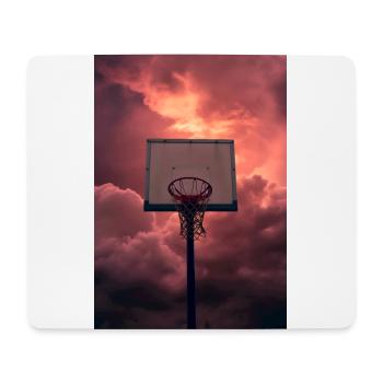 Neon Basketball Mond Nacht - Mousepad (Querformat) - Weiß - Vorne