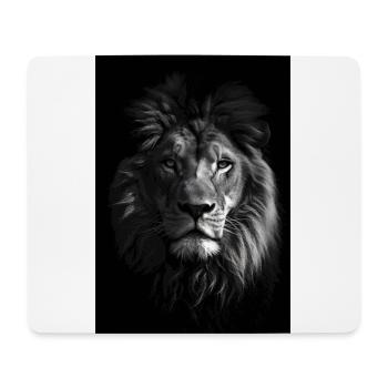 Lion Portrait - Mouse Pad (horizontal) - white - Front