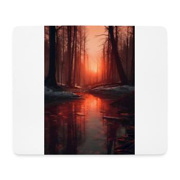 Wald Bach Blut - Mousepad (Querformat) - Weiß - Vorne
