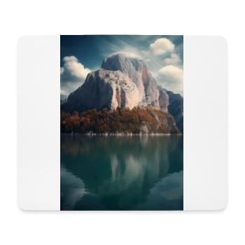 Wald See Nebel - Mousepad (Querformat) - Weiß - Vorne