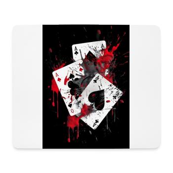 Pokerspieler Poker Pokern Chips Karten Geschenke - Mousepad (Querformat) - Weiß - Vorne