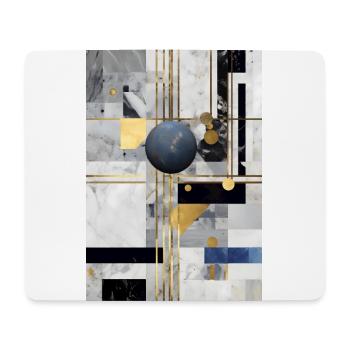 Marmor Naturstein Textur - Mousepad (Querformat) - Weiß - Vorne