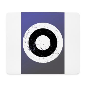 White & Black Roundel on blue - Mouse Pad (horizontal) - white - Front