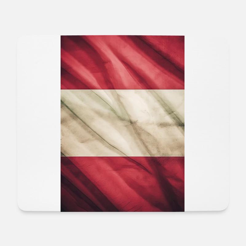 Flagge "Österreich" - Mousepad (Querformat) - Weiß