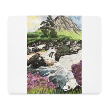 Islande Kirkjufell Voyage Randonnée Islande Volcan - Tapis de souris (format paysage) - blanc - Devant