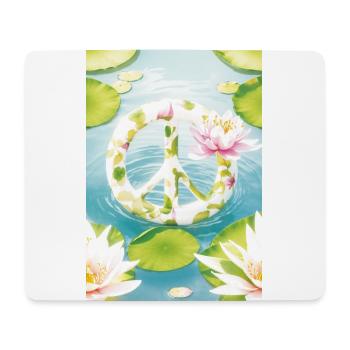 Peace Zeichen - Mousepad (Querformat) - Weiß - Vorne