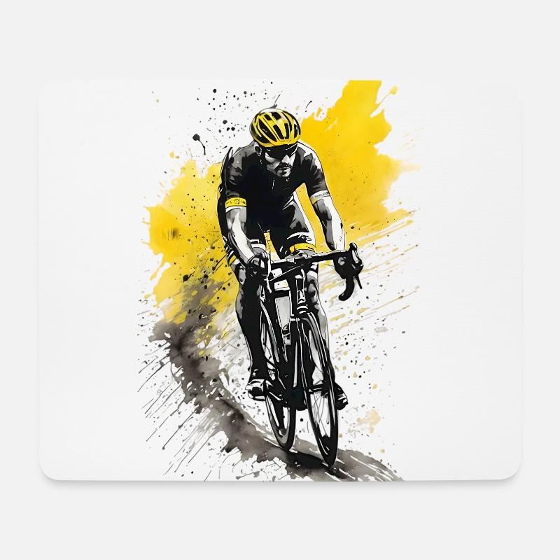 Rennrad Rennradfahrer Geschenk Geschenkidee - Mousepad (Querformat) - Weiß