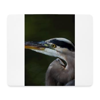 Great Blue Heron Portrait - Bird Photography - Mouse Pad (horizontal) - white - Front