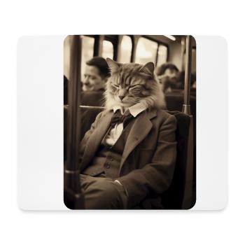 Mr. Whiskers auf der Suche nach etwas Entspannung - Mousepad (Querformat) - Weiß - Vorne