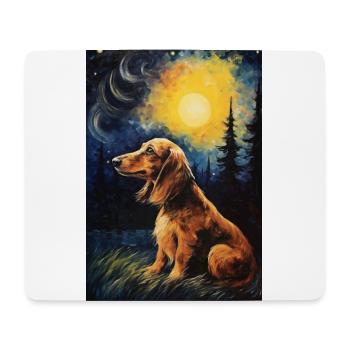 Dackel - Mousepad (Querformat) - Weiß - Vorne