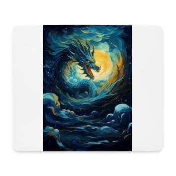 Drache - Mousepad (Querformat) - Weiß - Vorne