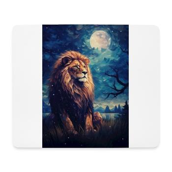 Lion - Tapis de souris (format paysage) - blanc - Devant