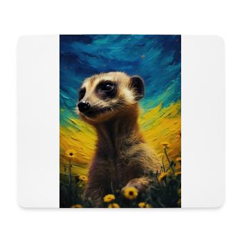 Suricate - Tapis de souris (format paysage) - blanc - Devant