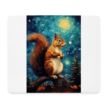 Écureuil - Tapis de souris (format paysage) - blanc - Devant