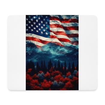 États-Unis - Tapis de souris (format paysage) - blanc - Devant