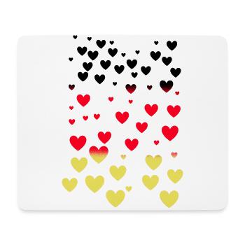 Coeurs,Allemagne,Football,Drapeau - Tapis de souris (format paysage) - blanc - Devant