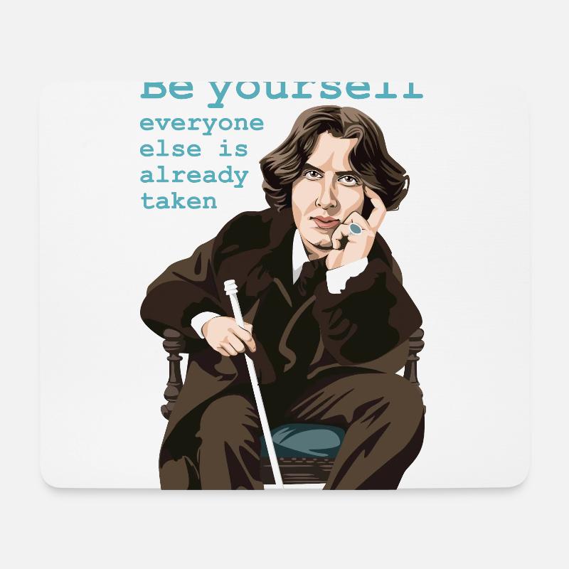 Oscar Wilde - Tapis de souris (format paysage) - blanc