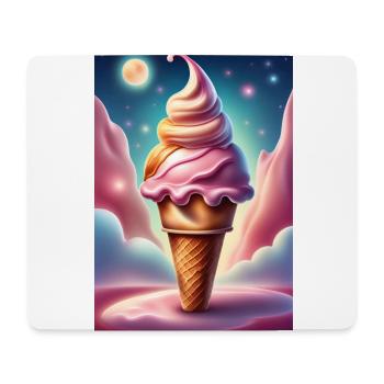 Cône de fraise - Tapis de souris (format paysage) - blanc - Devant