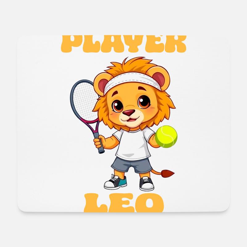 Tennis Sternzeichen Spieler Löwe Horoskop Leo - Mousepad (Querformat) - Weiß