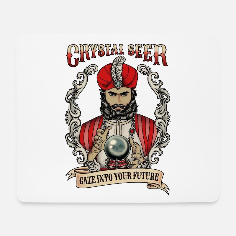 Wahrsager Kristallkugel - Mousepad (Querformat) - Weiß