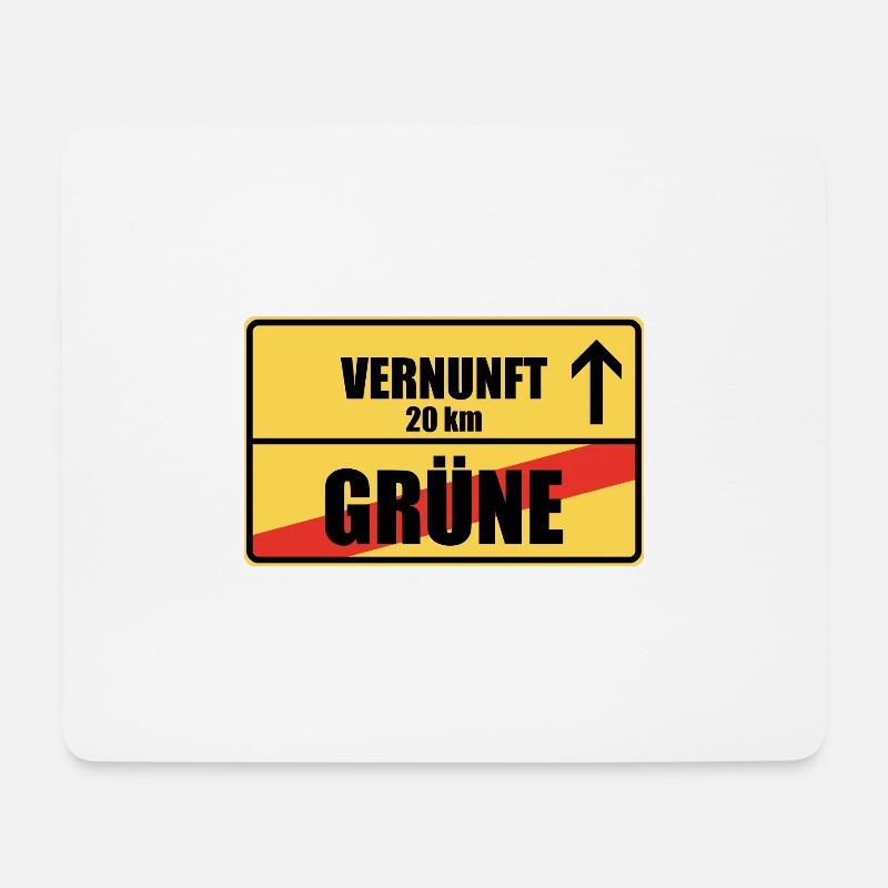 Vernunft in 20 km Ortschaft Grüne Lustiger Spruch - Mousepad (Querformat) - Weiß