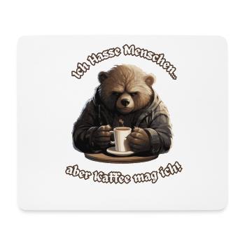 Kaffee Bärli - Mousepad (Querformat) - Weiß - Vorne