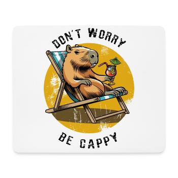 Don't worry be Cappy - Capybara - Urlaub - Mousepad (Querformat) - Weiß - Vorne
