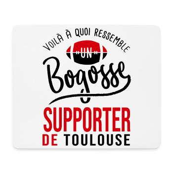 rugby supporter bogosse toulouse rugby humour - Tapis de souris (format paysage) - blanc - Devant