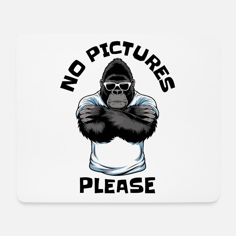 No pictures please - Mouse Pad (horizontal) - white