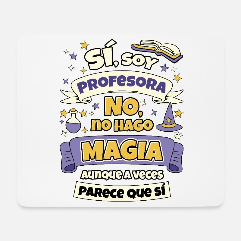 Ich bin Lehrer, ich zaubere nicht - Mousepad (Querformat) - Weiß