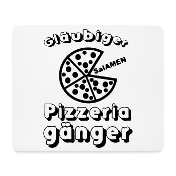 Pizza Pizzeria Spruch lustig Essen Geschenk - Mousepad (Querformat) - Weiß - Vorne