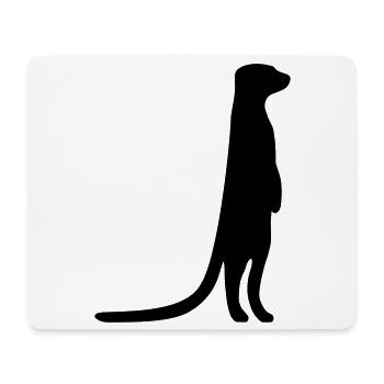 witziges Erdmännchen neugierig tierisch - Mousepad (Querformat) - Weiß - Vorne