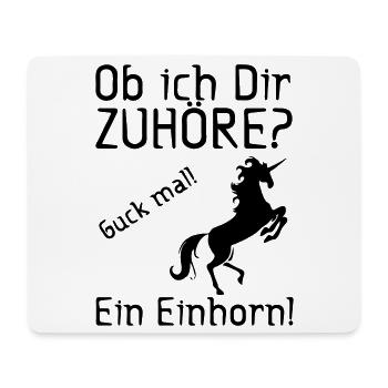 Guck mal! Ein Einhorn! Geschenk - Mousepad (Querformat) - Weiß - Vorne