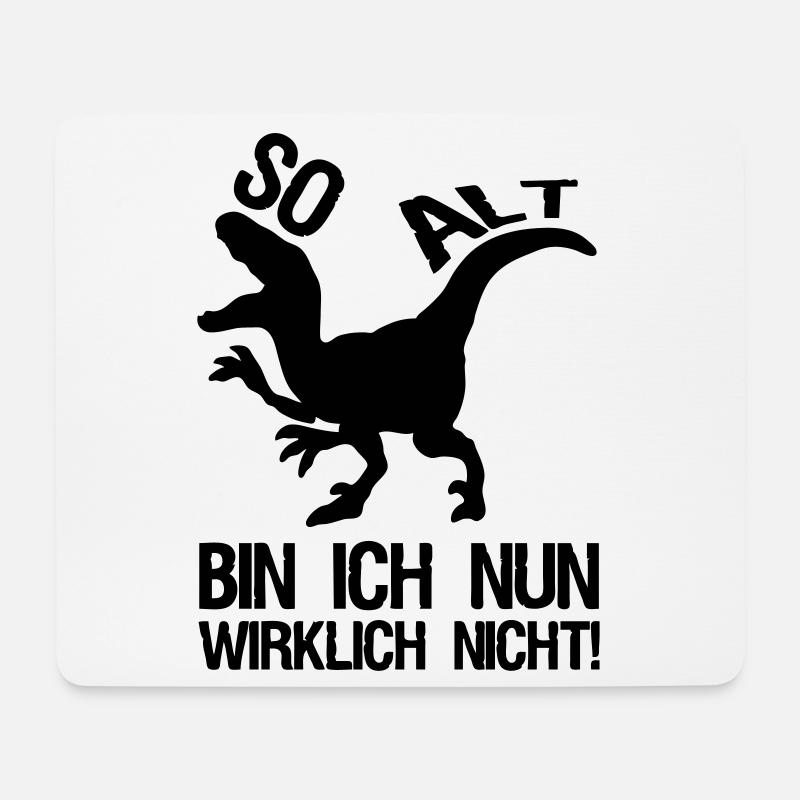 Dinosaurier Alter Geburtstag, Sprüche, Geschenk - Mousepad (Querformat) - Weiß