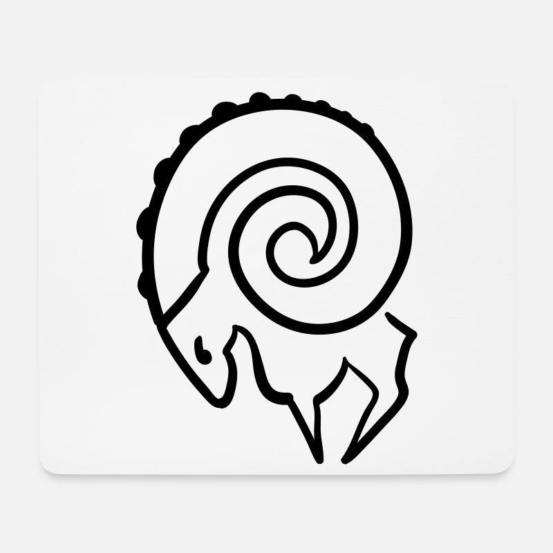 widder - Mousepad (Querformat) - Weiß