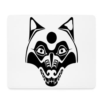 wolf - mask-moon - Mouse Pad (horizontal) - white - Front