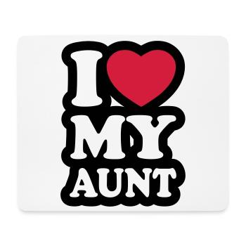I love my aunt - Ich liebe meine Tante - Mousepad (Querformat) - Weiß - Vorne