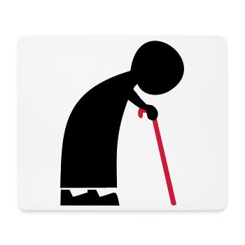 Rentner Humor, Alt aber stilvoll - Mousepad (Querformat) - Weiß - Vorne