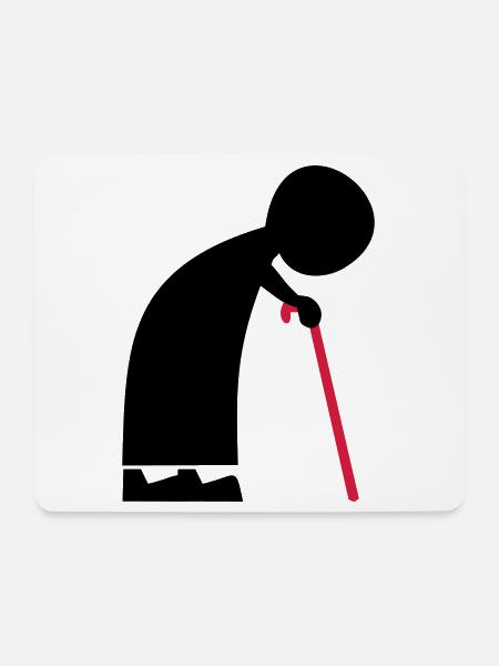 Rentner Humor, Alt aber stilvoll - Mousepad (Querformat) - Weiß