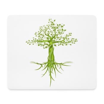 arbres arbre nature nature symbole forêt forêt logo - Tapis de souris (format paysage) - blanc - Devant