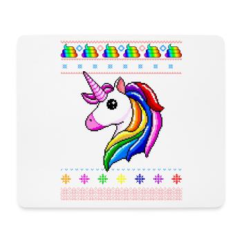 Einhorn-Weihnachten - Mousepad (Querformat) - Weiß - Vorne