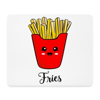 Frites mignonnes - Tapis de souris (format paysage) - blanc - Devant
