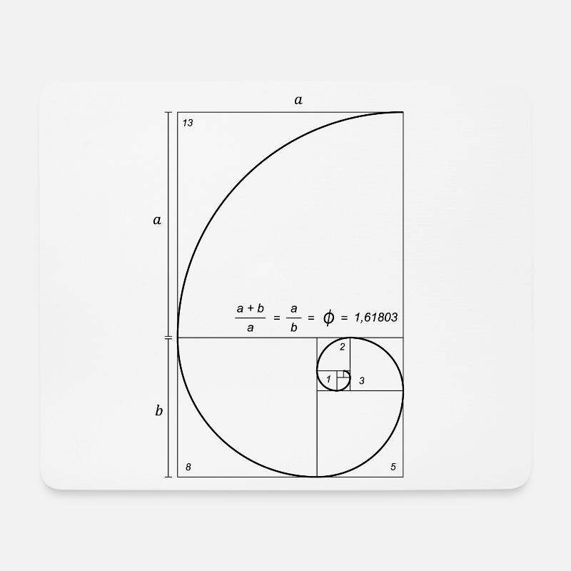 Golden Ratio Geometry - Mouse Pad (horizontal) - white