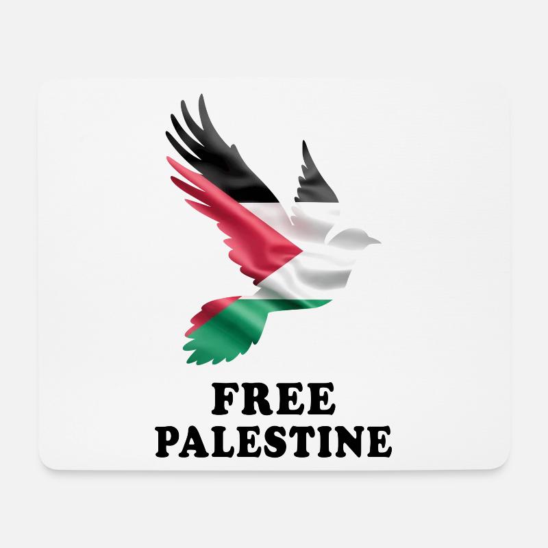 Freie Palästina-Taube - Mousepad (Querformat) - Weiß