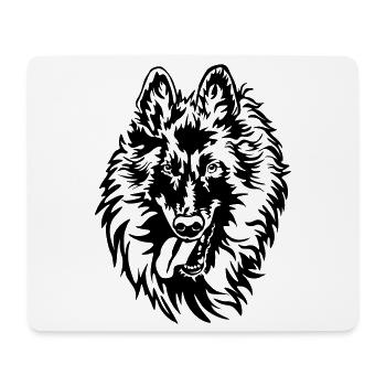 Tervuren Kopf - Mousepad (Querformat) - Weiß - Vorne