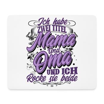 Mama Oma - Mousepad (Querformat) - Weiß - Vorne