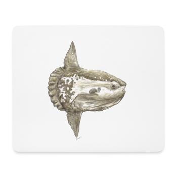 Mola mola poisson-lune pour les pêcheurs, les plongeurs - Tapis de souris (format paysage) - blanc - Devant