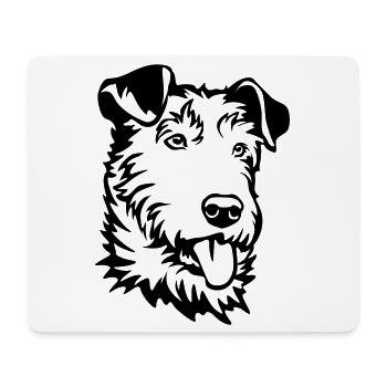 Irish Terrier Head - Mouse Pad (horizontal) - white - Front