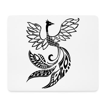 Black phoenix bird - Mouse Pad (horizontal) - white - Front