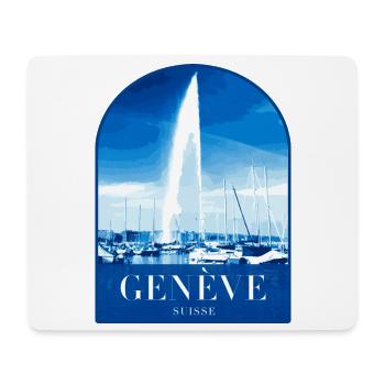 Geneva JetdEau Harbour Motif - Mouse Pad (horizontal) - white - Front